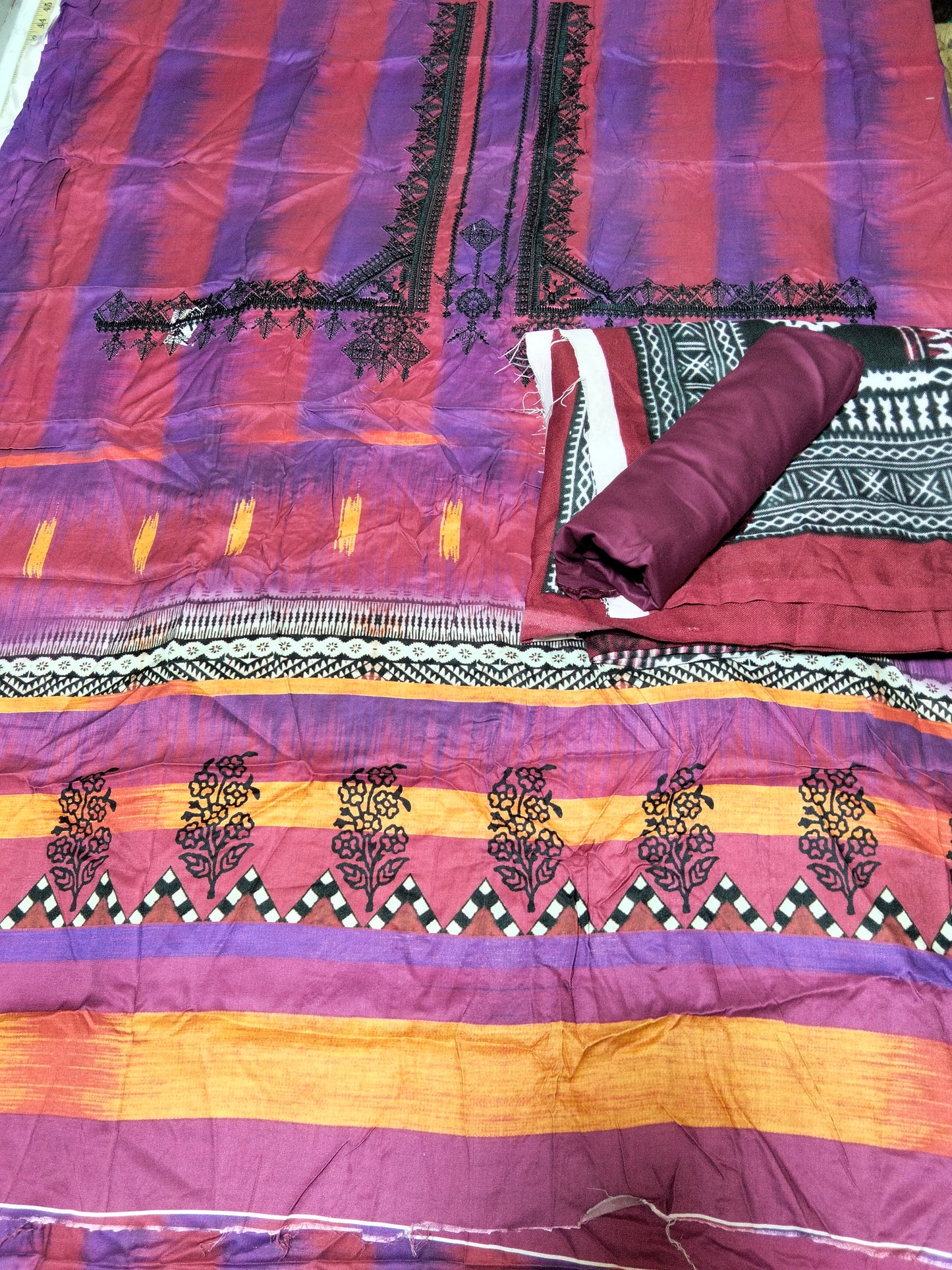 Winter embroidered 3pc