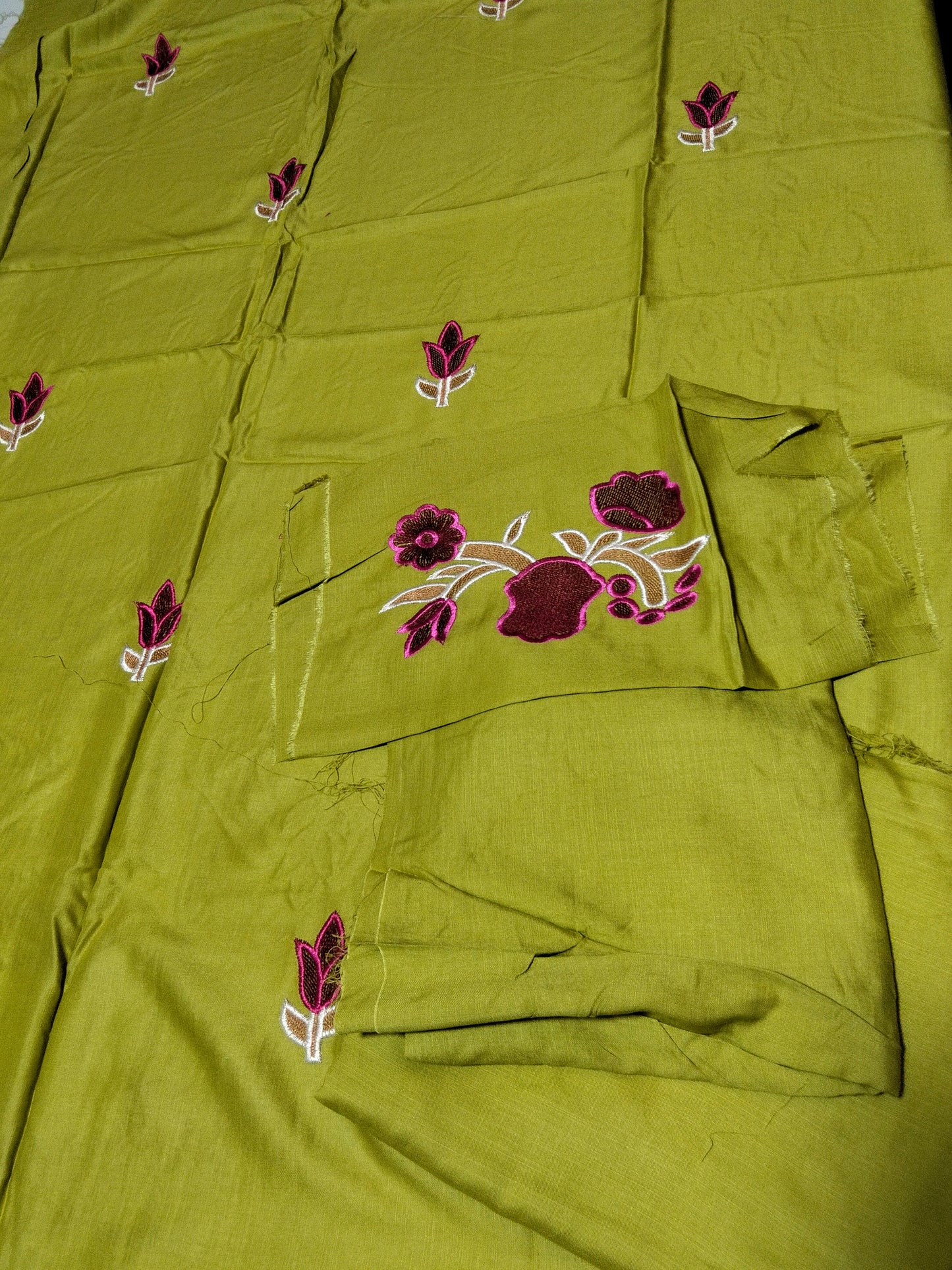 Sale linen 2pc embroided shirt and plain trouser