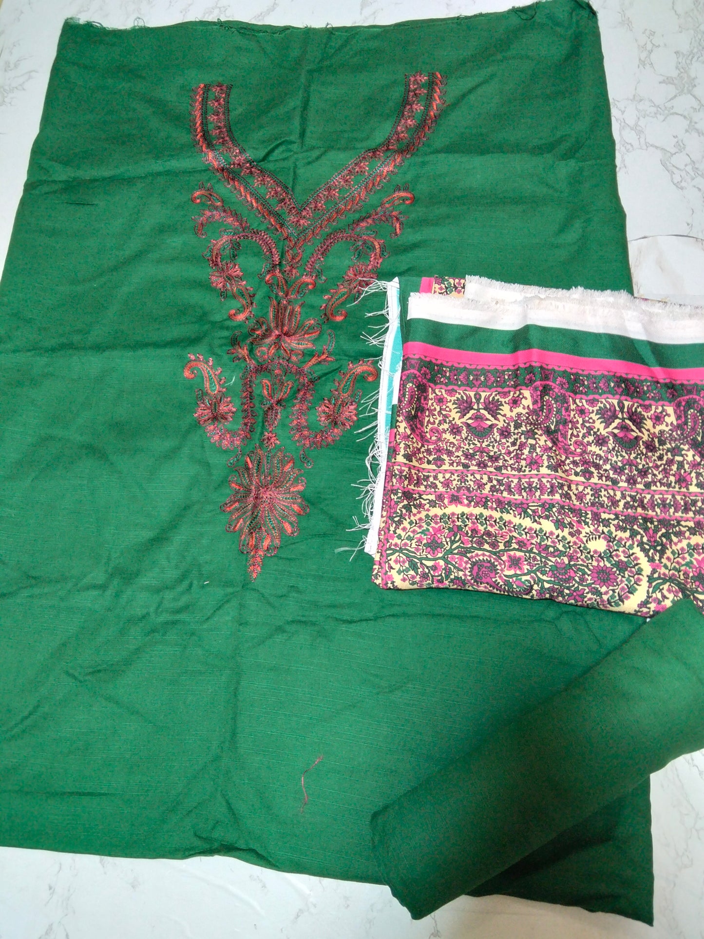 Khaddar embroided 3pc with shwal