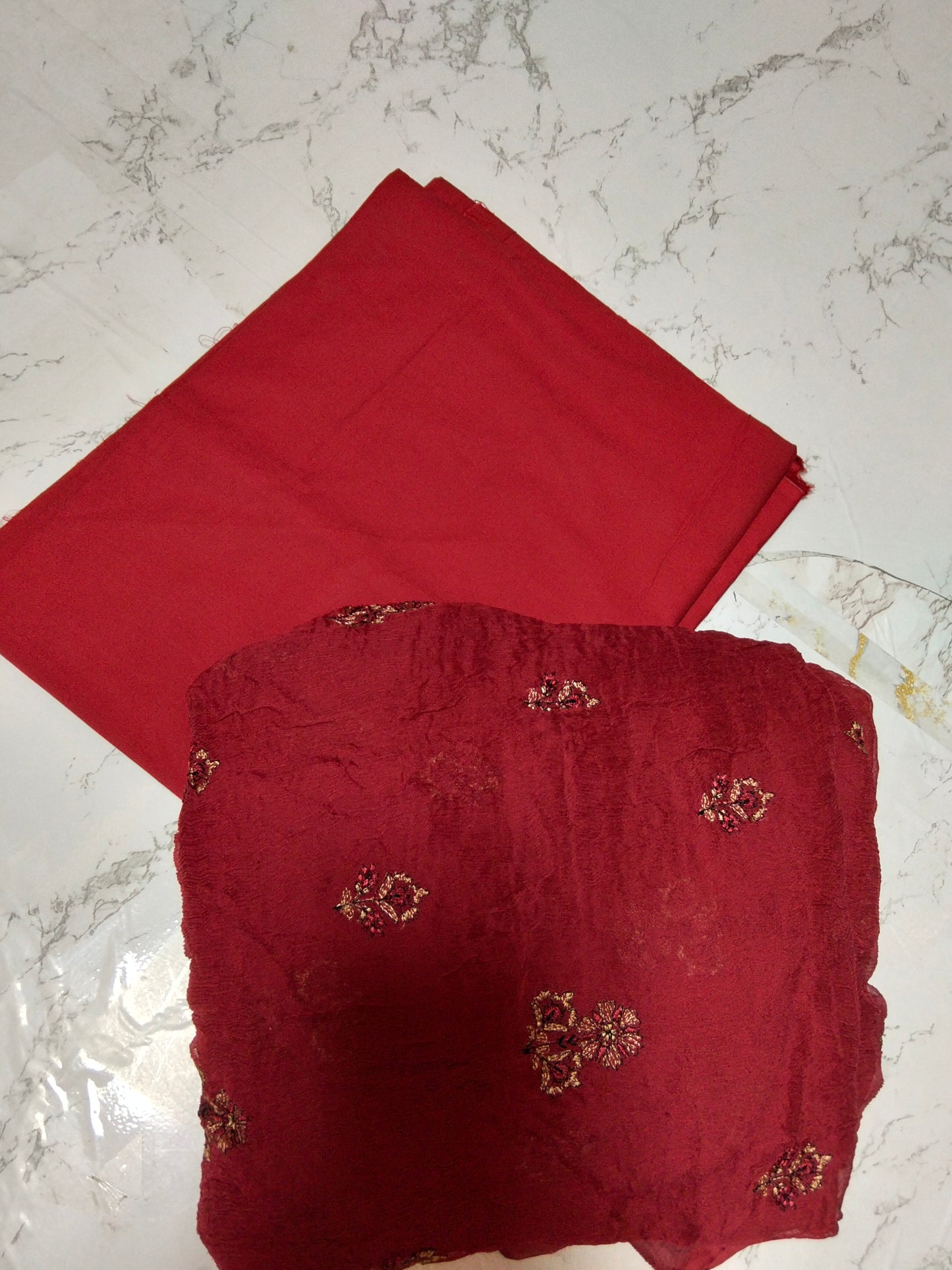 Sale Maria b plain lawn 2pc+breeze embroided pure chiffon dupatta