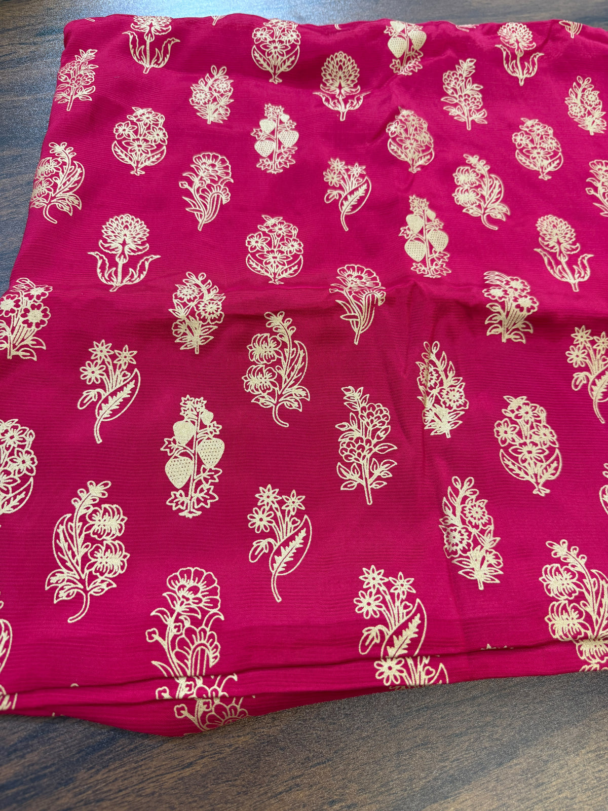 Block printed raw silk 2 pc