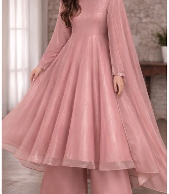 Unstitched lava silk sheesha silk 2 pc