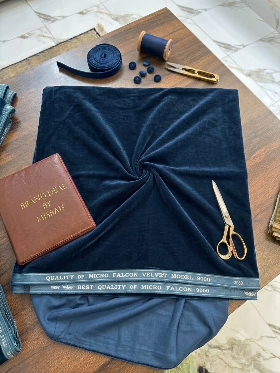 Peacock blue 9000 micro velvet 2 pc