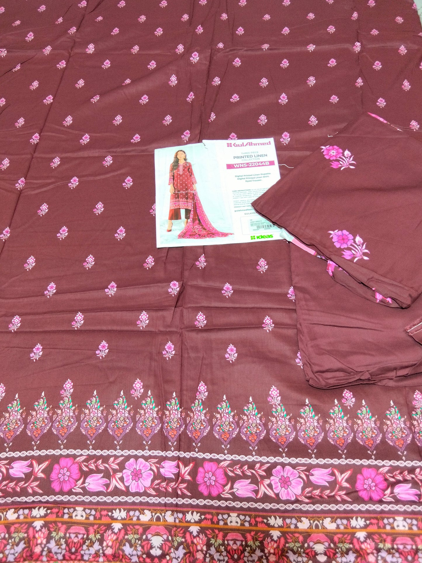 Sale Gul Ahmed Printed Linen 3pc