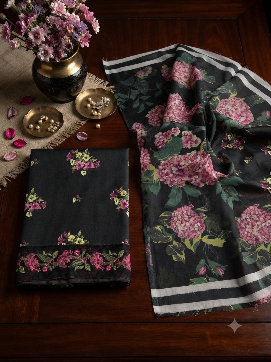Iznik printed lawn 3pc with patches