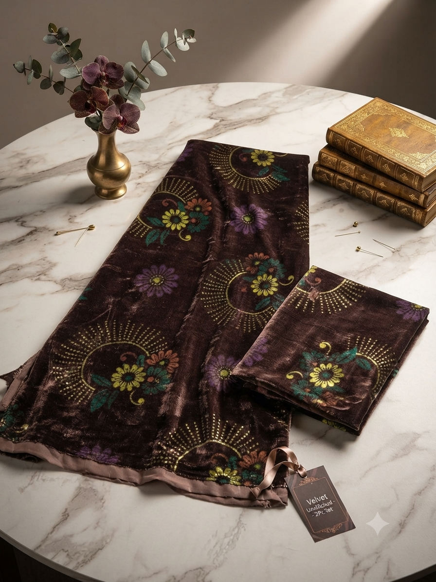 Sale Gul Ahmed micro velvet (minor def ) shirt fabric
