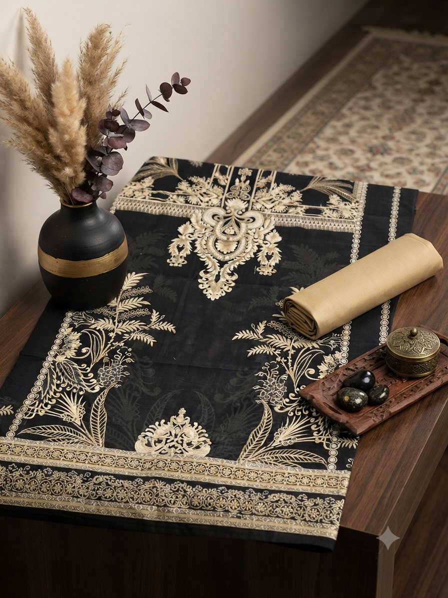 Alkaram printed khaddar 2 pc shirt and trouser