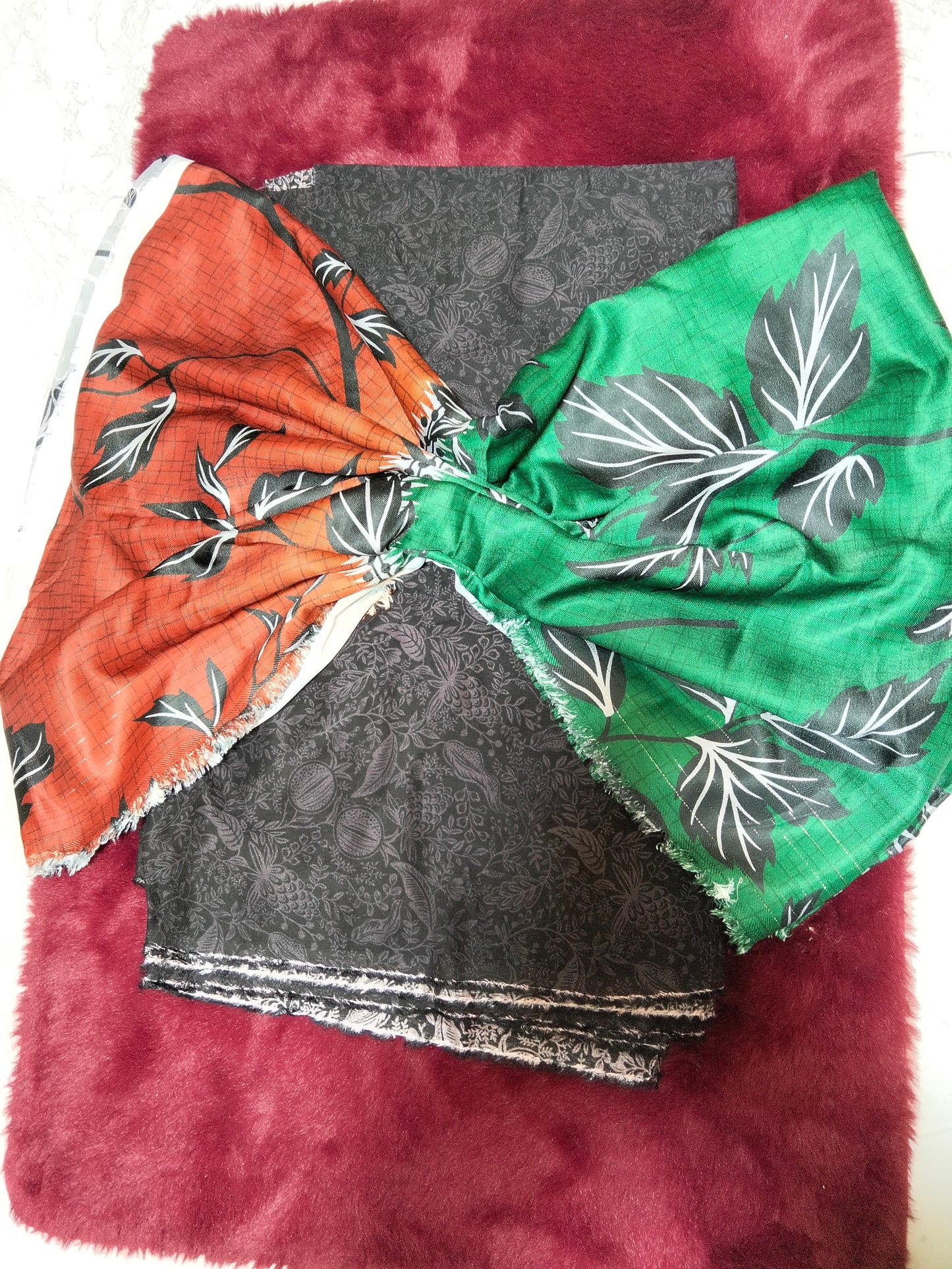 Sale Jazmine printed linen 3pc with printed shawl (winter)