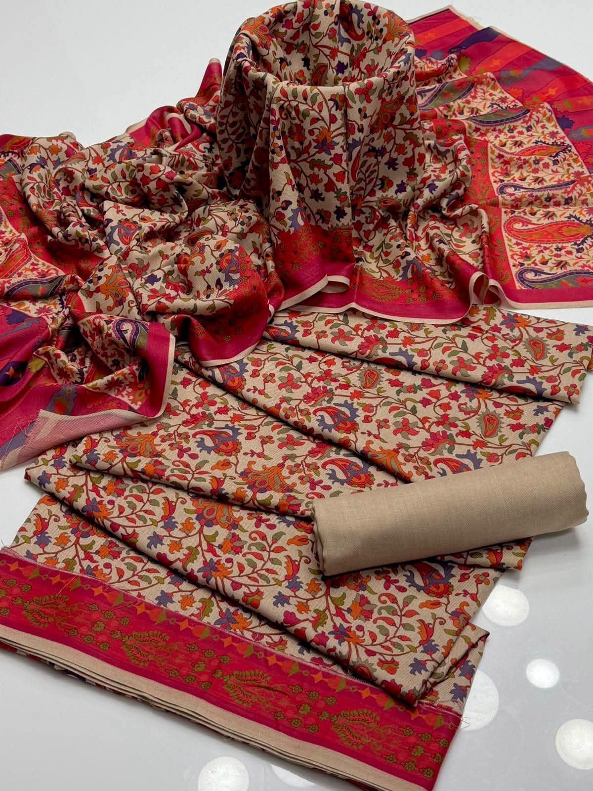 Pashmina printed winter 3 pc