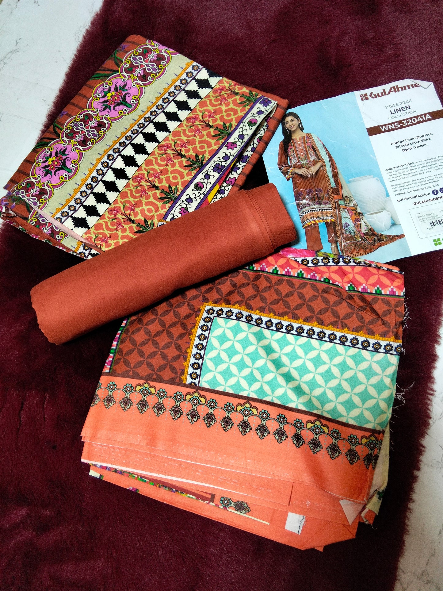 Gul Ahmed linen 3 pc