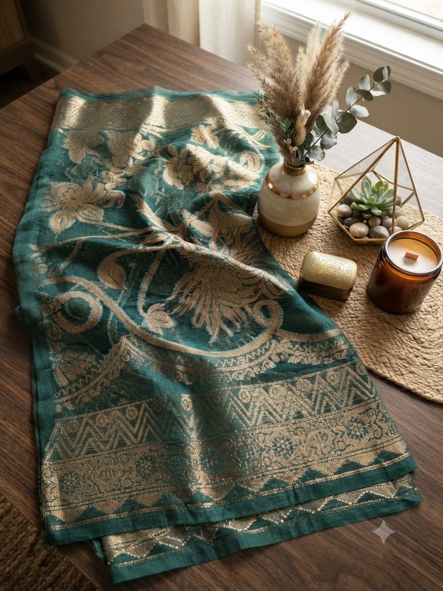 Sale Baroque jacquard organza fabric Dupatta
