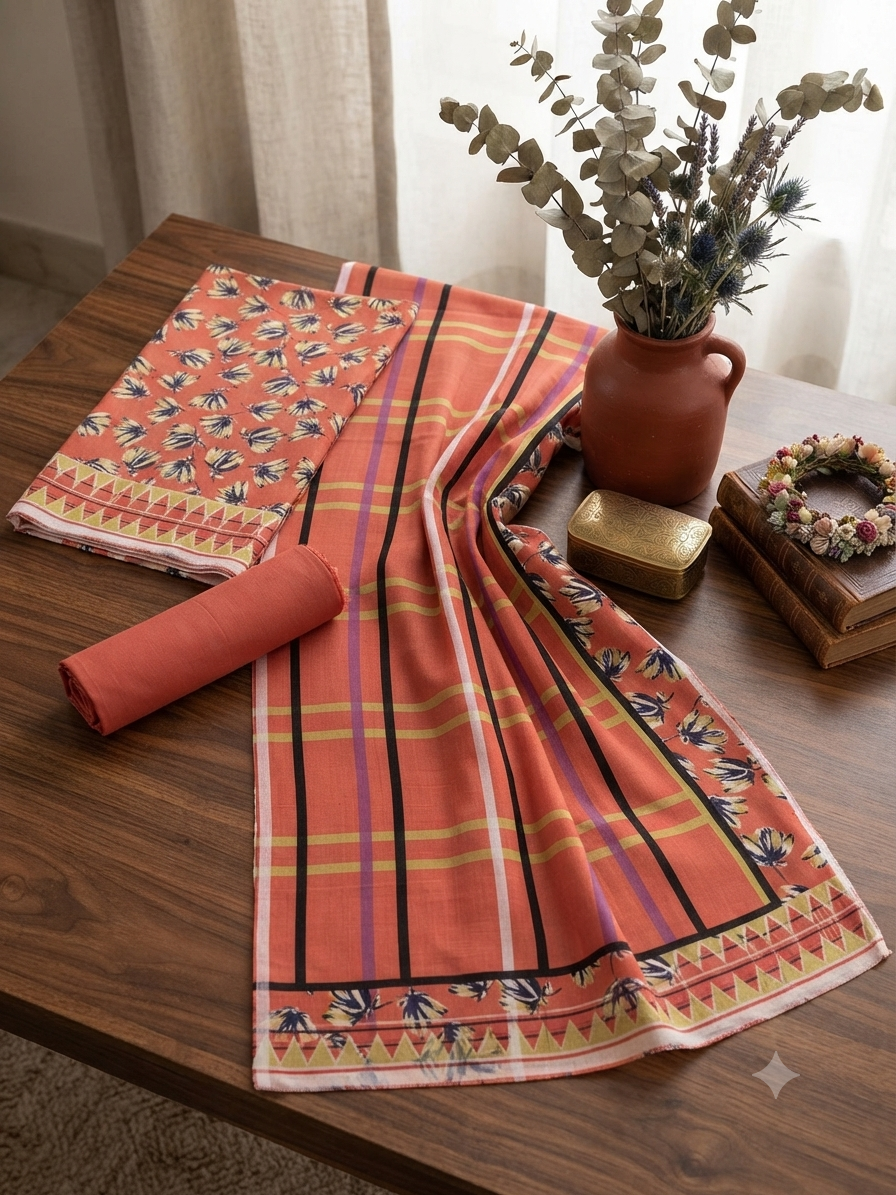 Printed khadar 3pc