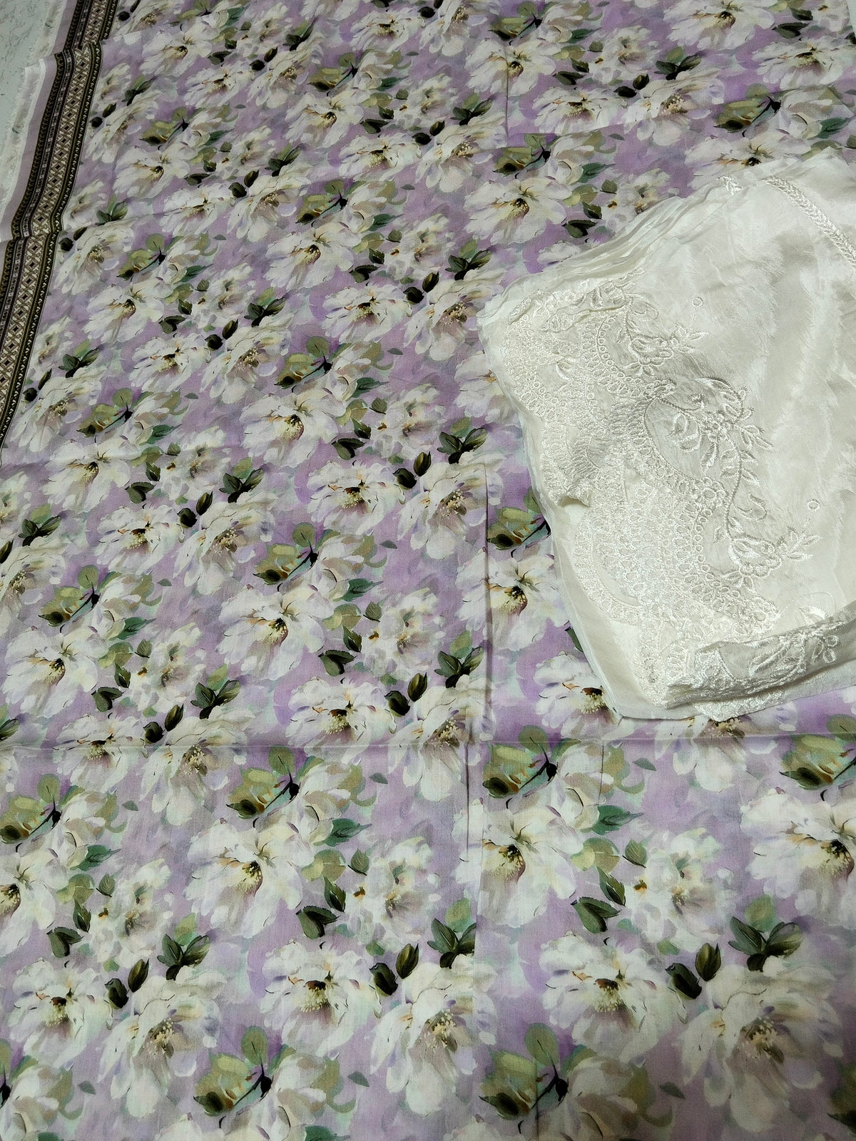 Sale Allover printed 2Pc +Embroidered Silk Dupatta