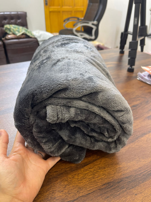Gray summer blanket king size (220*240)