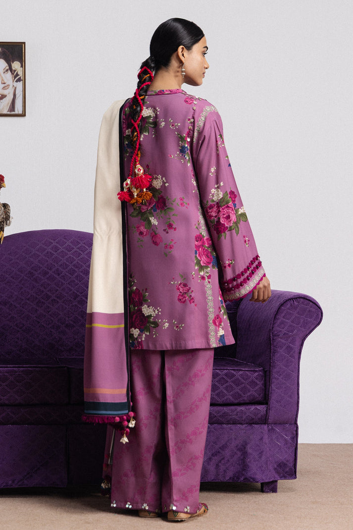 Coco prints by Zara shahjhan  KATYA-9A printed linen 3pc