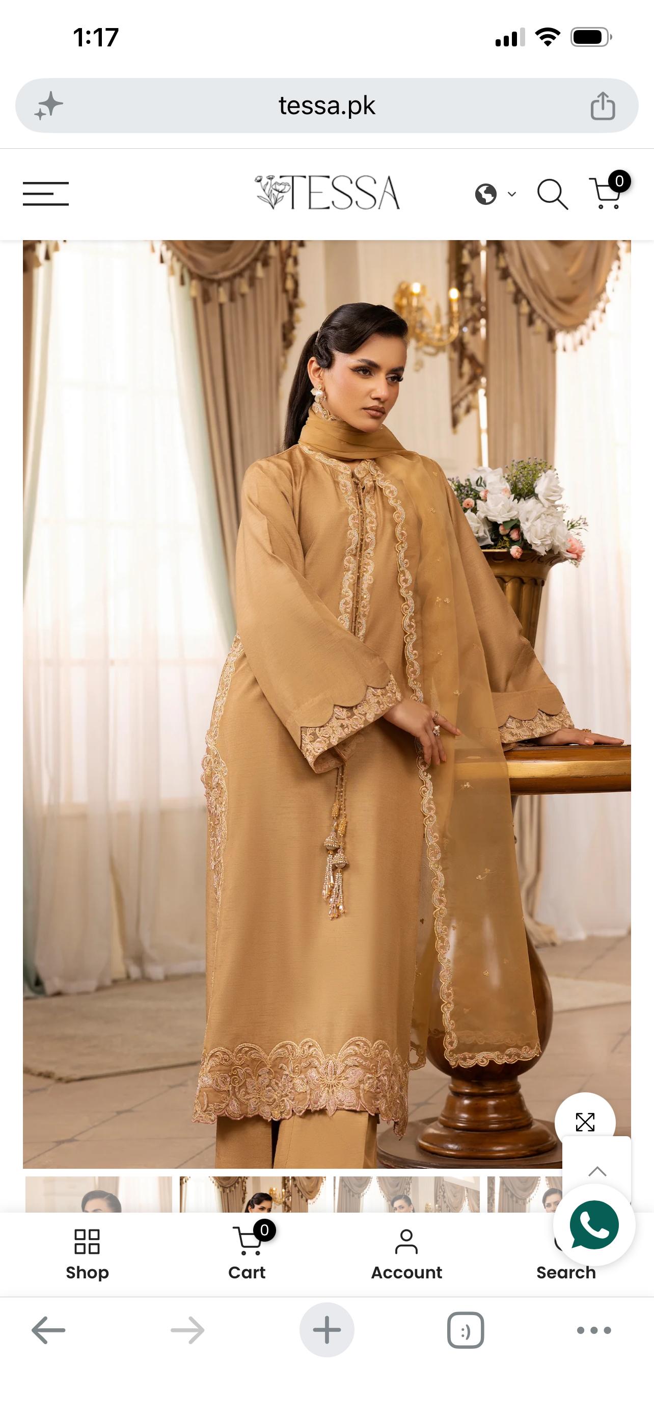 Tessa luxury formal stitched 3 pc