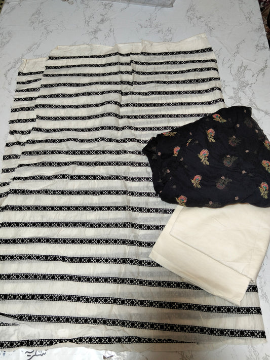 Sale embroided lawn shirt+ breeze embroided pure chiffon dupatta