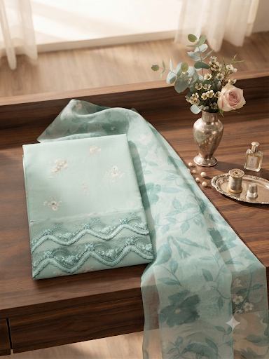 Iznik printed lawn 3pc with patches