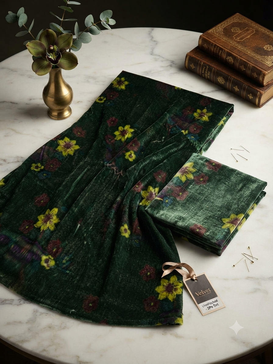 Gul Ahmed micro velvet shirt fabric