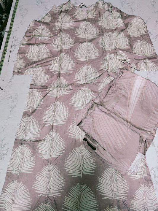 Sale printed linen 2pc stitch shirt and dupatta (Ch. 20)(Length. 45)