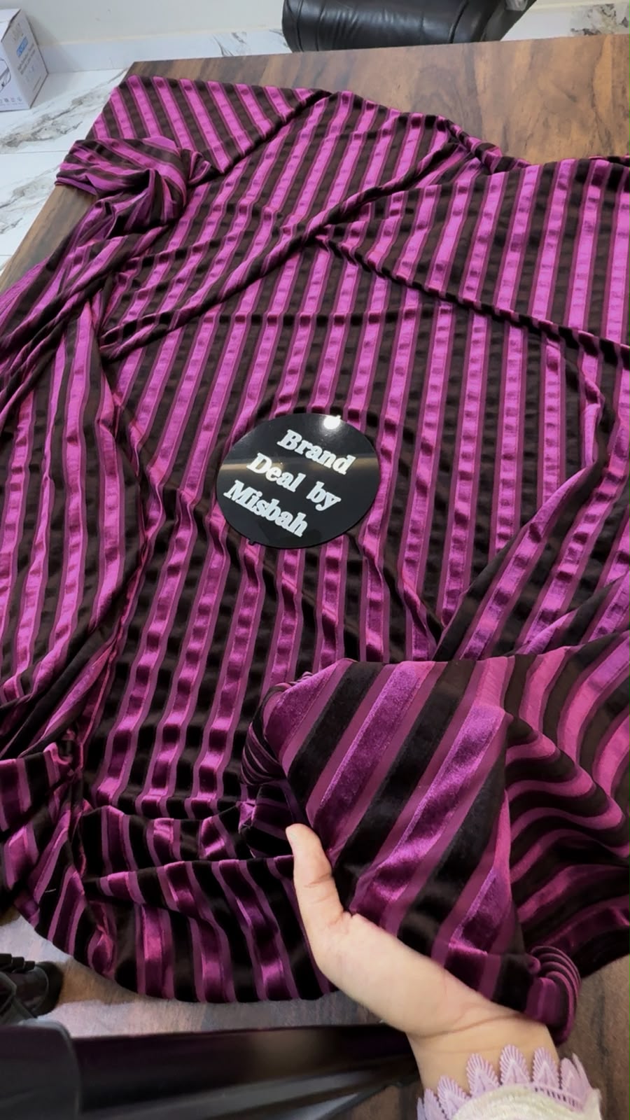 Velvet stripe shirt