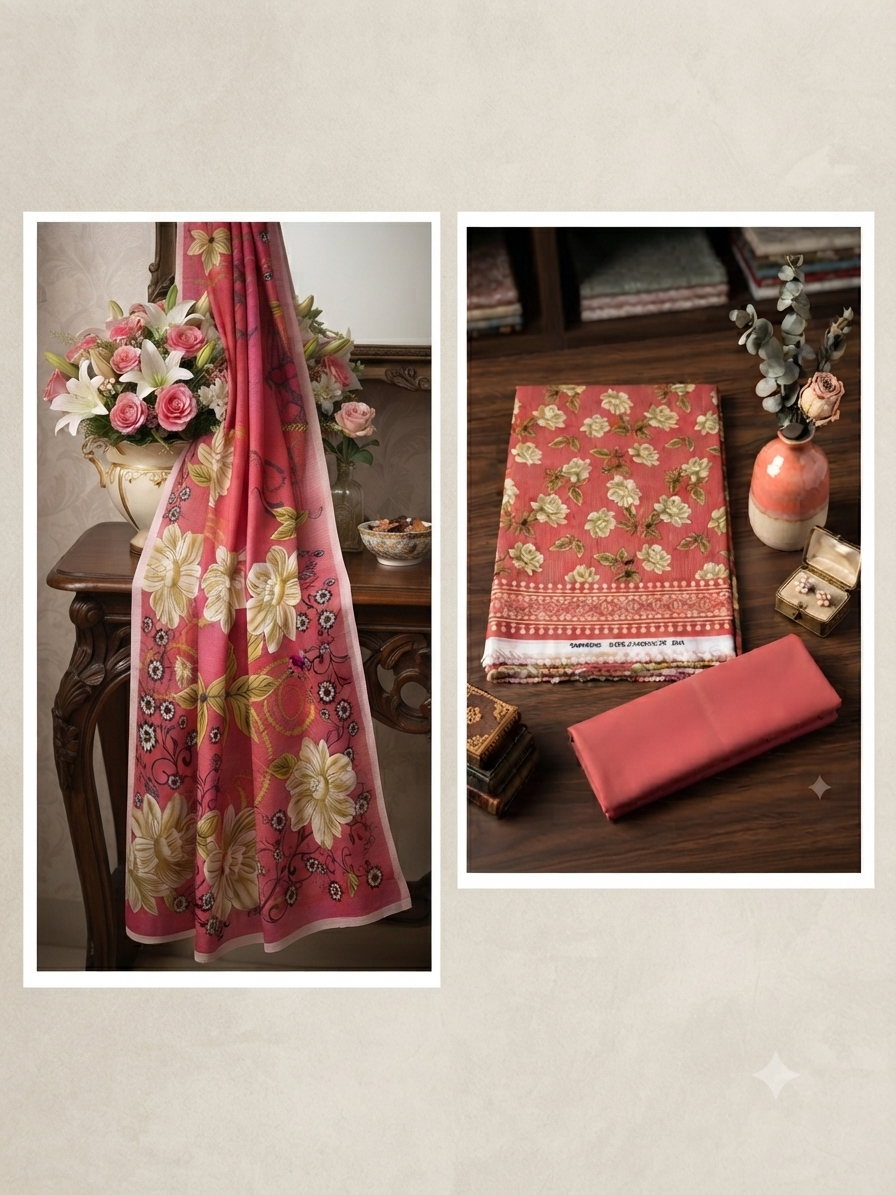 Printed khadar 3pc