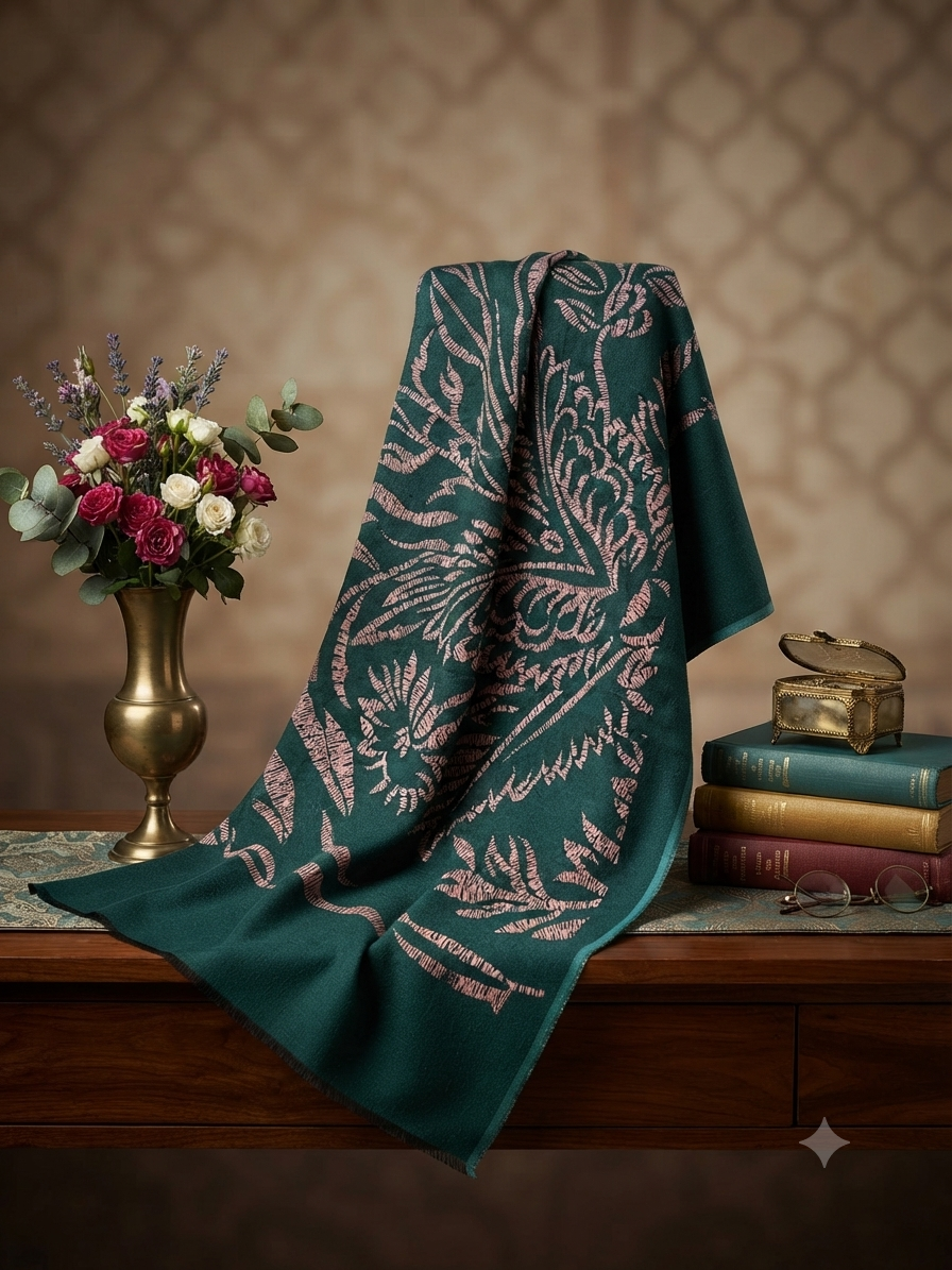 Sale printed jacquard wool shawl winter