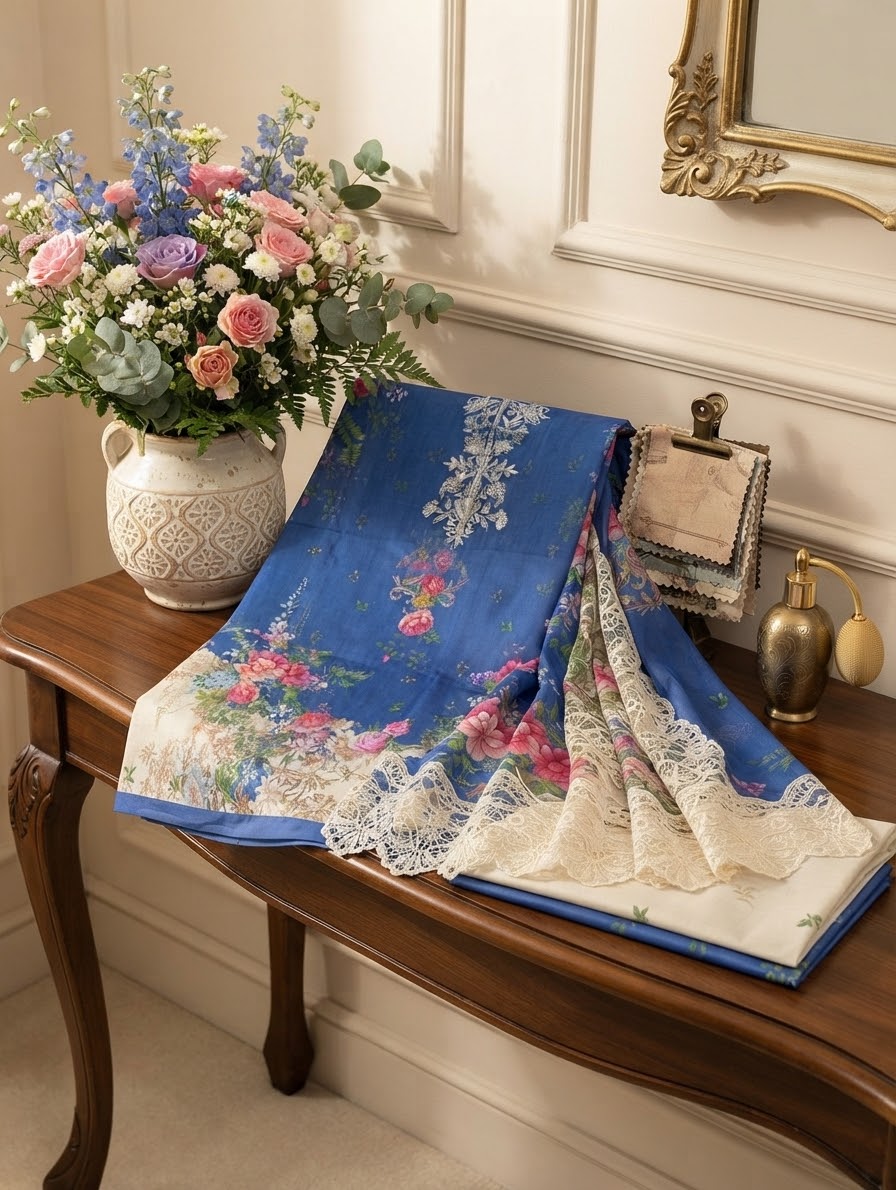 Mushq Roheenaz Bloom Portrait embroided 3pc