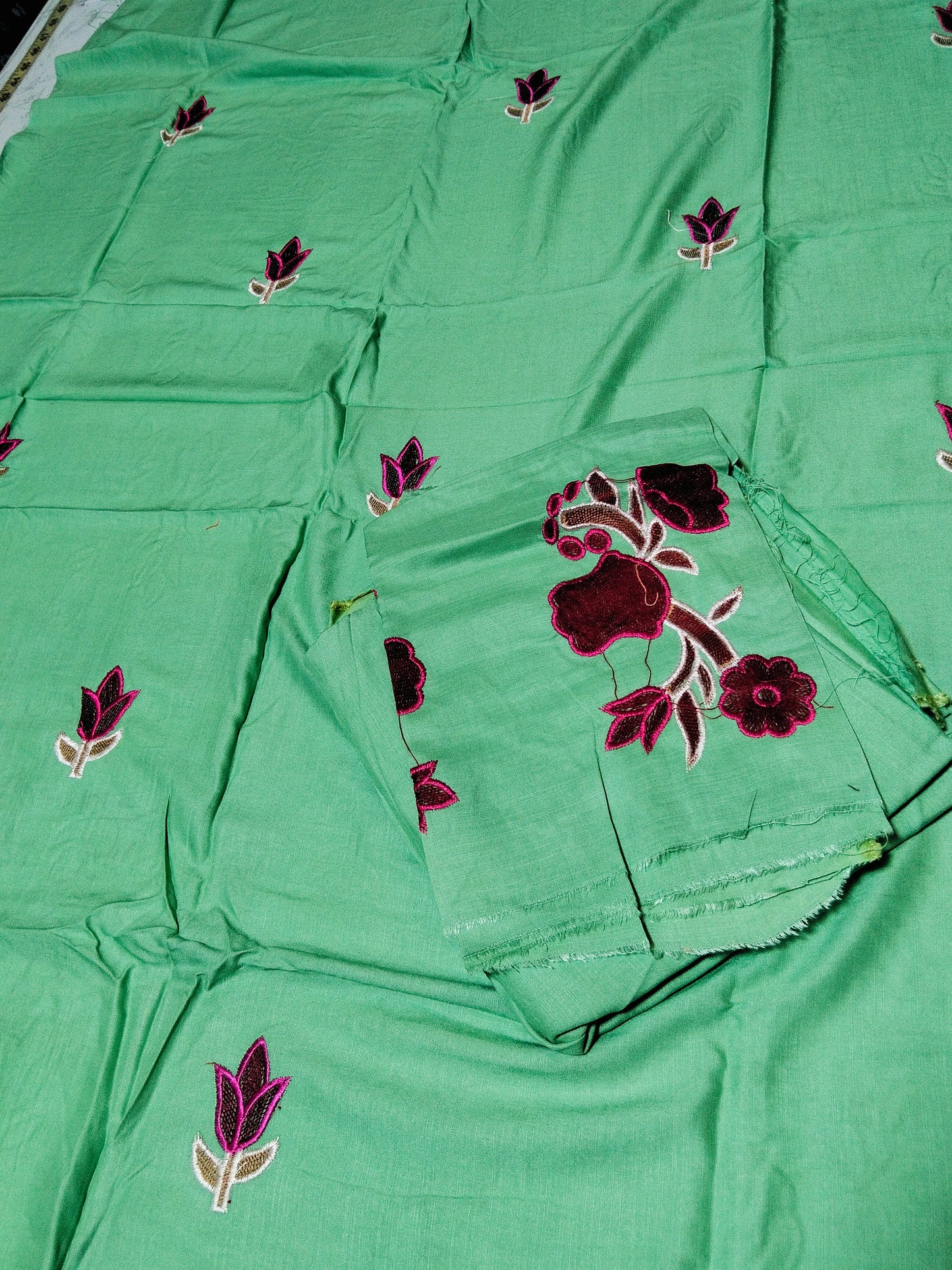 Sale linen 2pc embroided shirt and plain trouser