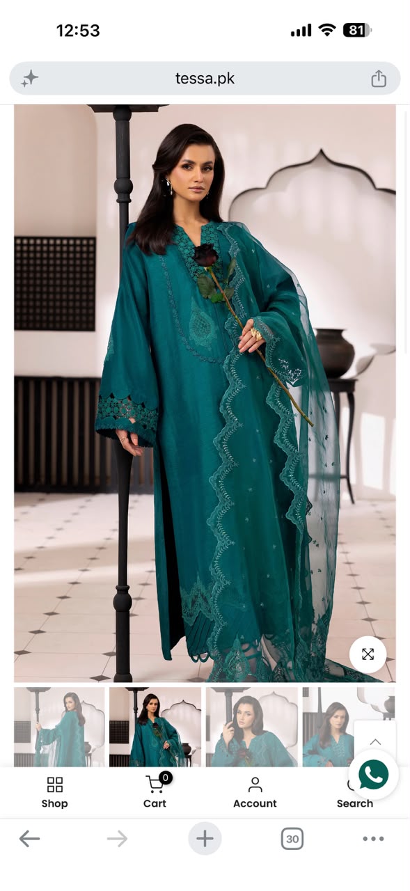Tessa luxury formal stitched 3 pc