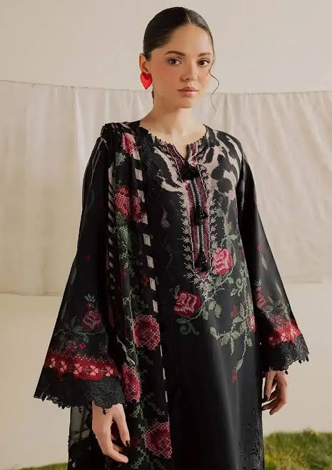 Nureh gardenia luxury embroidered 3pc