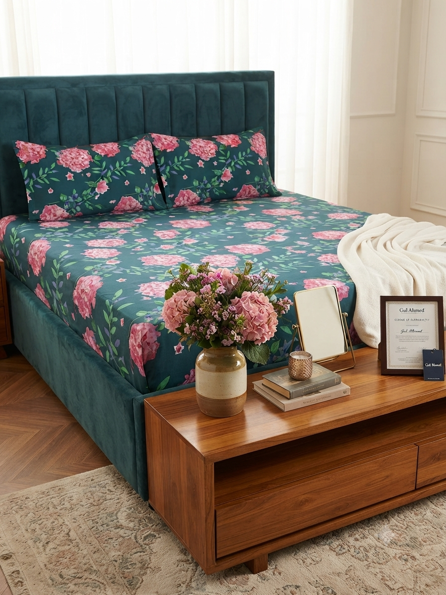 Sale sapphire printed bed sheet