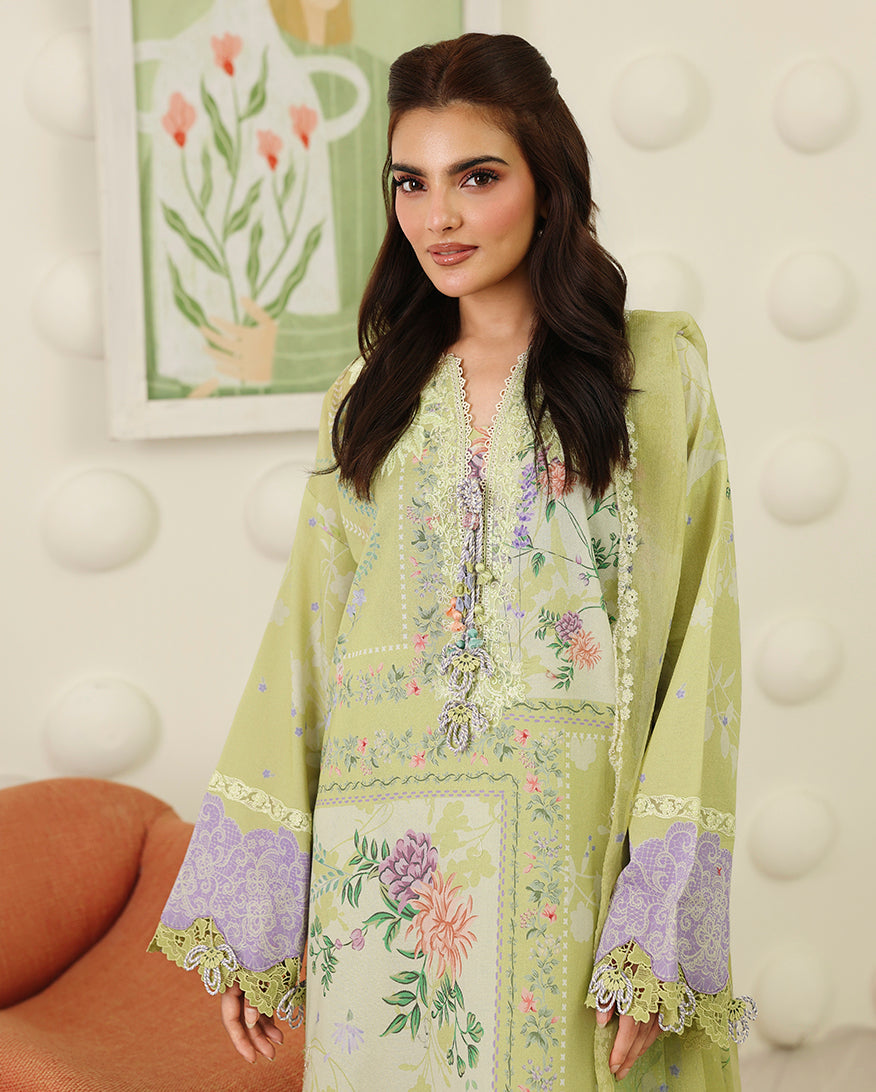 Mushq Roheenaz sage botanica embroided 3pc
