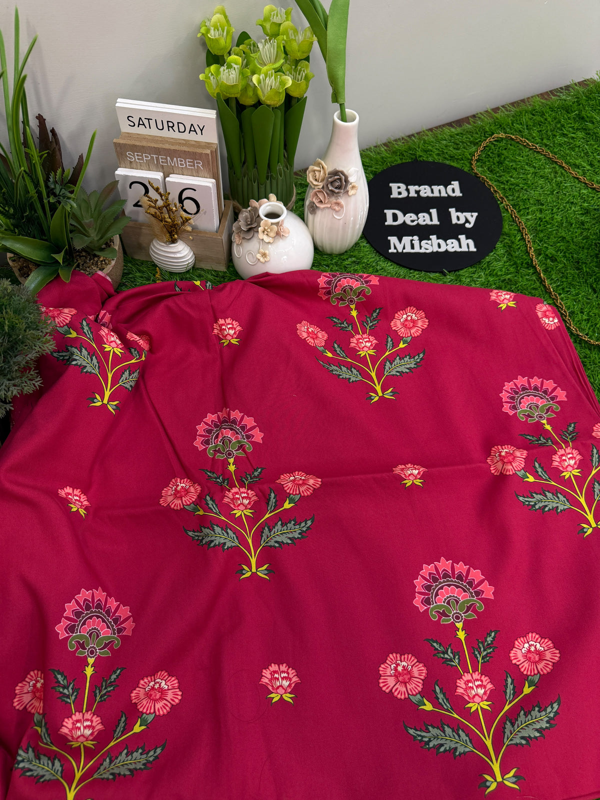Ethnic All over printed linen 2Pc
