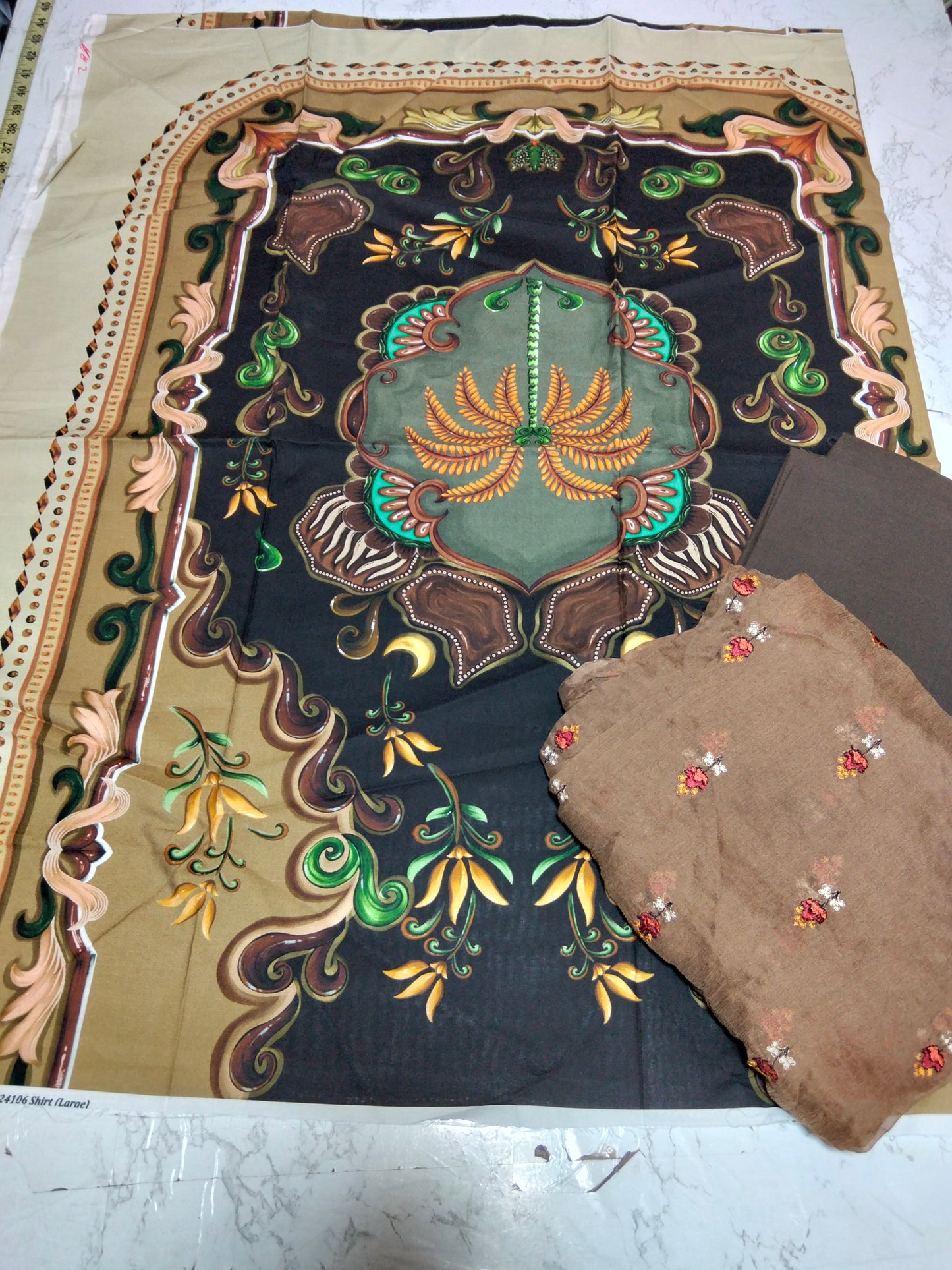 Deal Ethnic Viscose 2Pc+Breeze pure Chiffon Embroidered Doppta