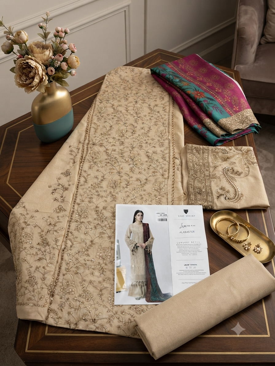 Saad sheikh luxury winter embroidered 3pc
