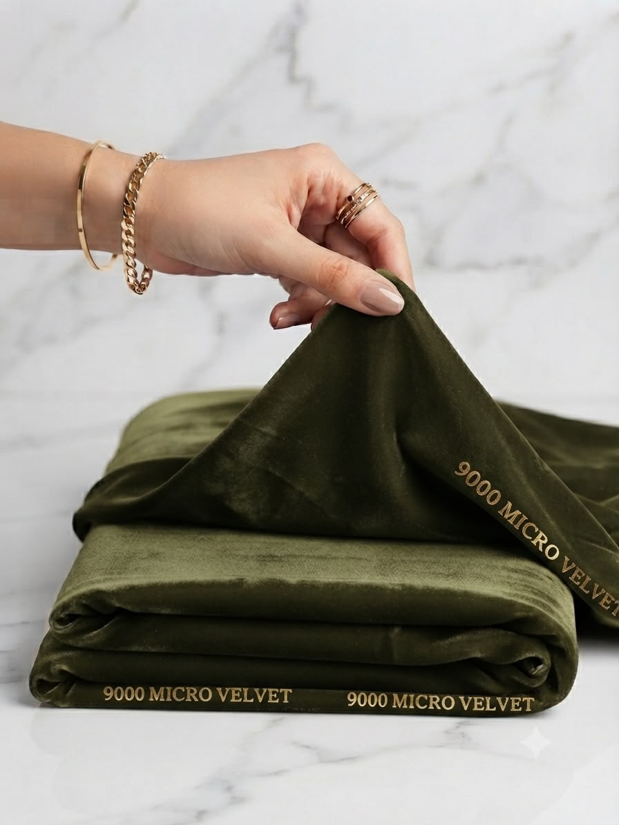 Mehndi green 9000 micro velvet 2 pc