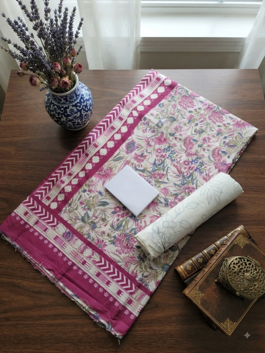 SALE Alkaram printed linen 2pc shirt and trouser