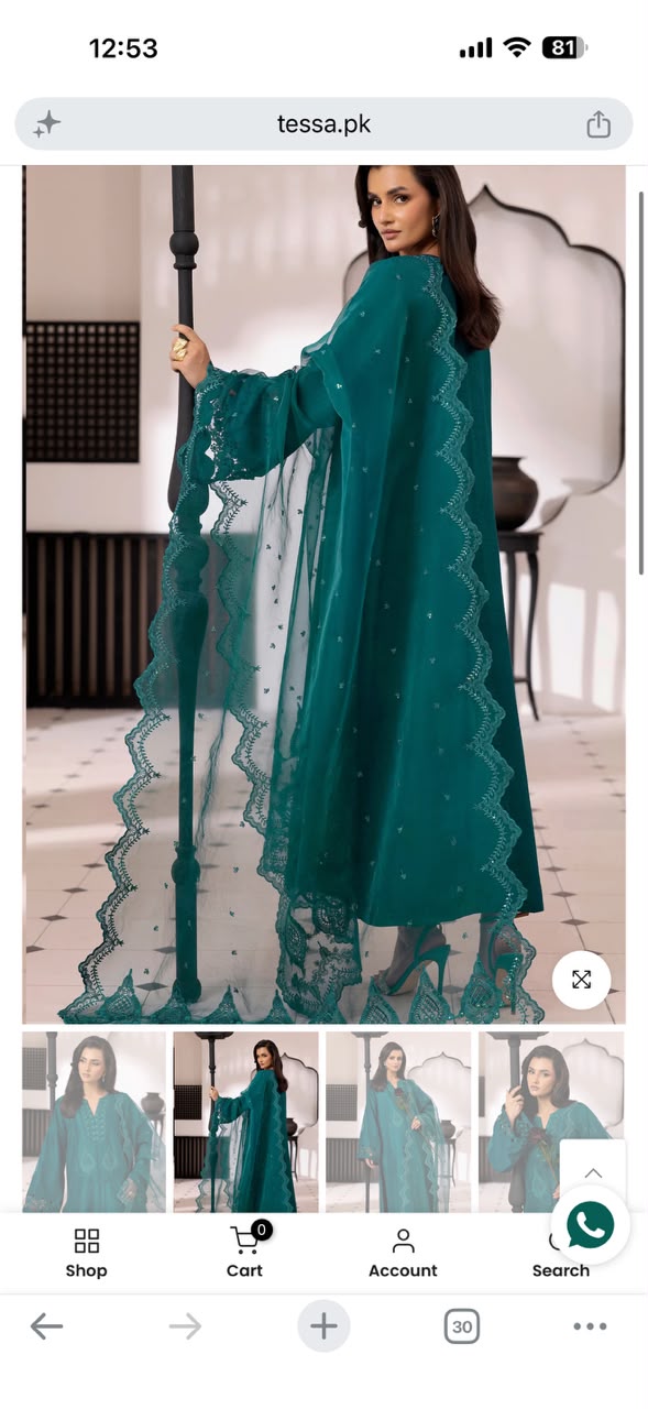 Tessa luxury formal stitched 3 pc
