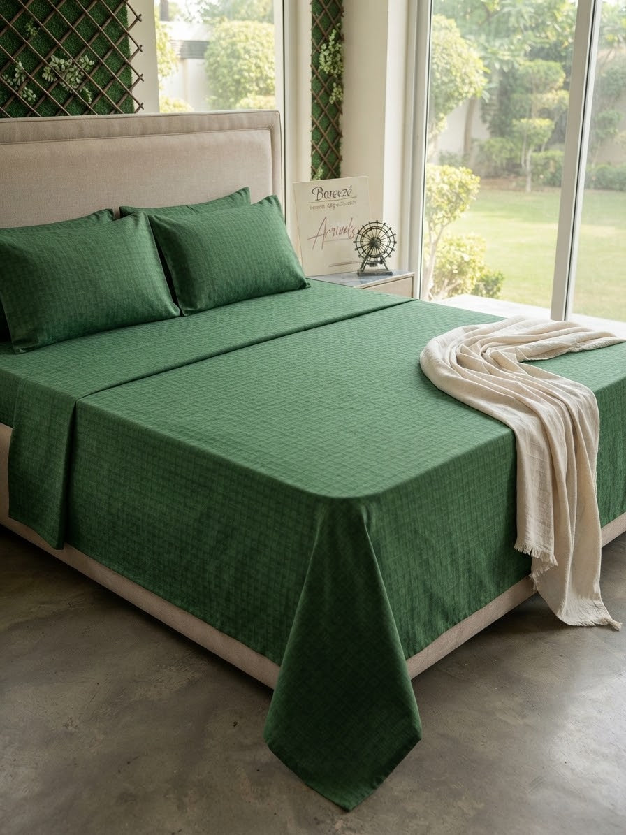 Bareeze luxury homes bed sheets with 2 pillow cover king size