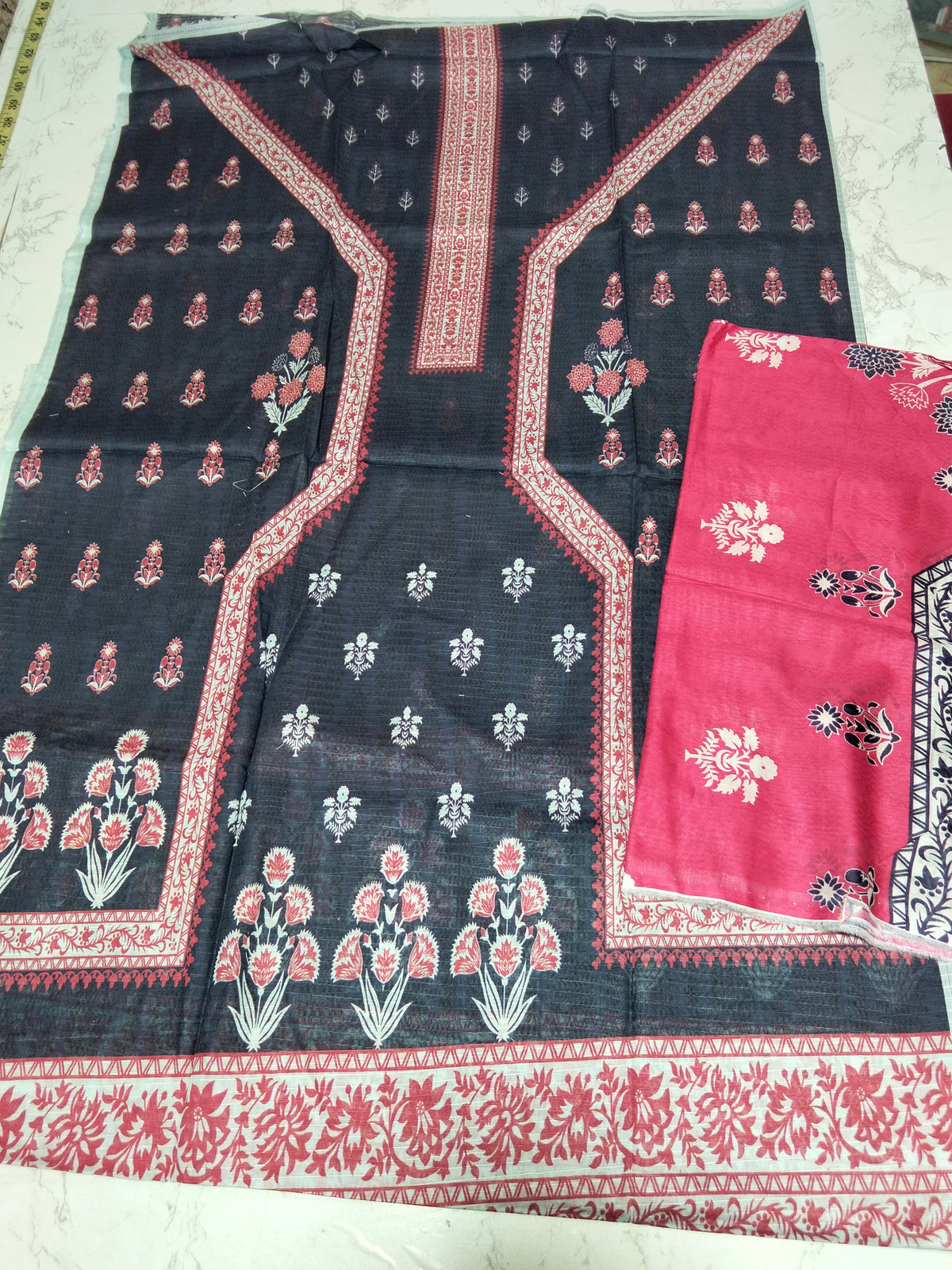 Sale printed lawn 2pc+texture lawn 2pc