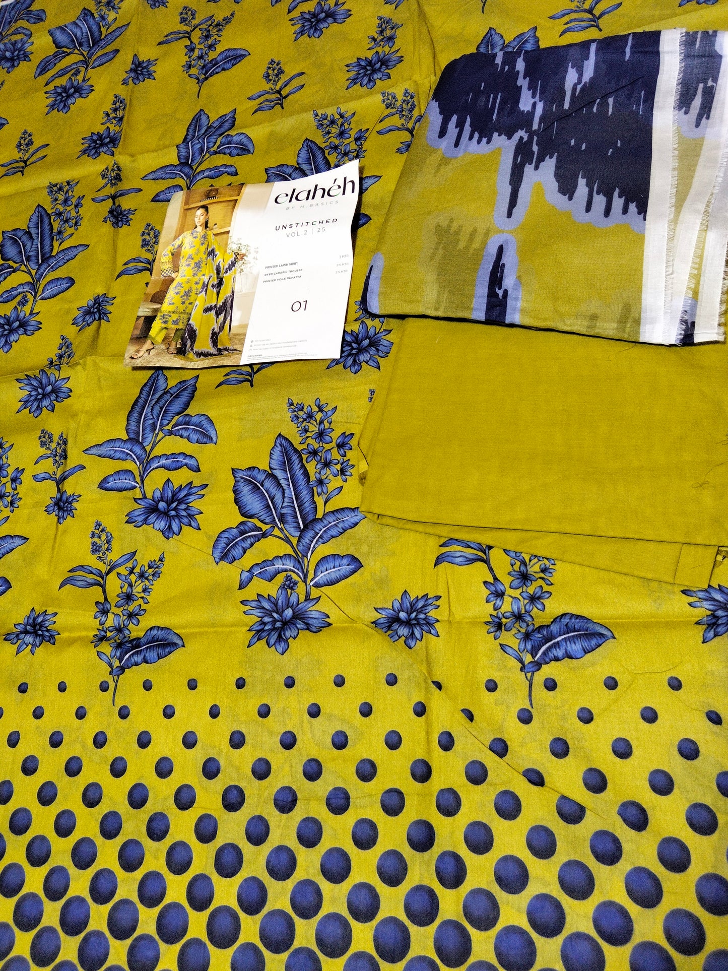 Sale printed lawn 3pc with plain trouser