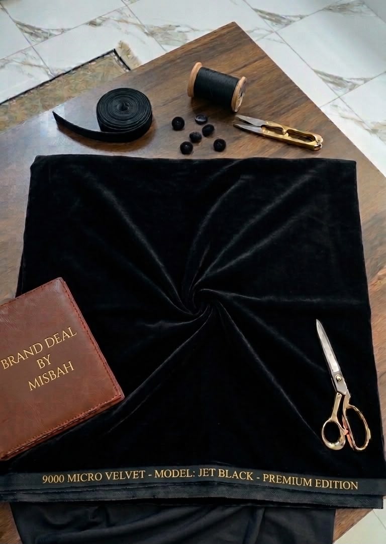 Jet black 9000 micro velvet 2 pc