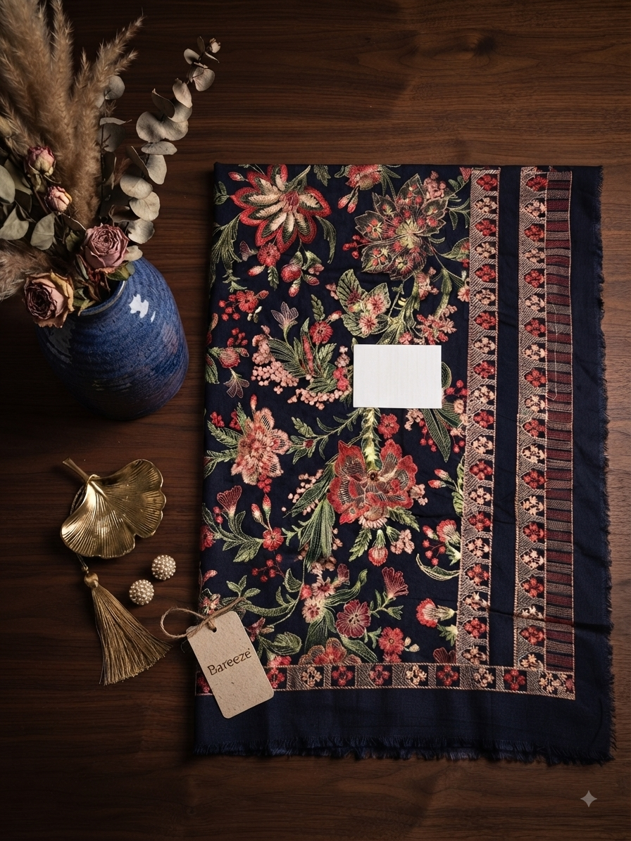 Sale breeze luxury embroided karandi fabric shawl