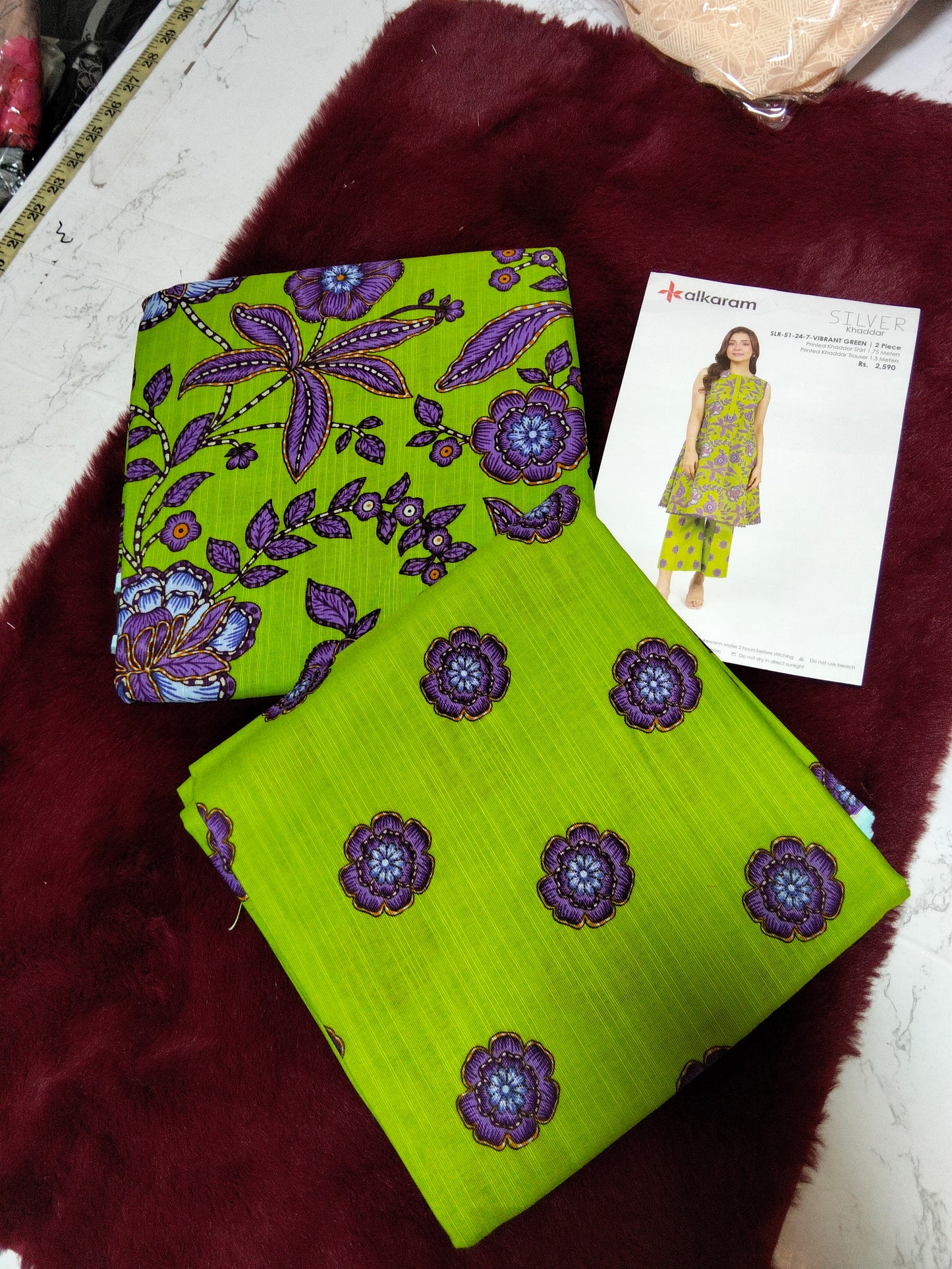 Sale alkaram printed khaddar 2pc shirt and trouser