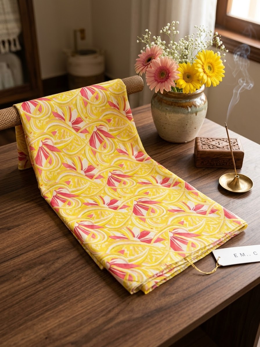 Ethnic All over printed slub viscose khadar 2pc