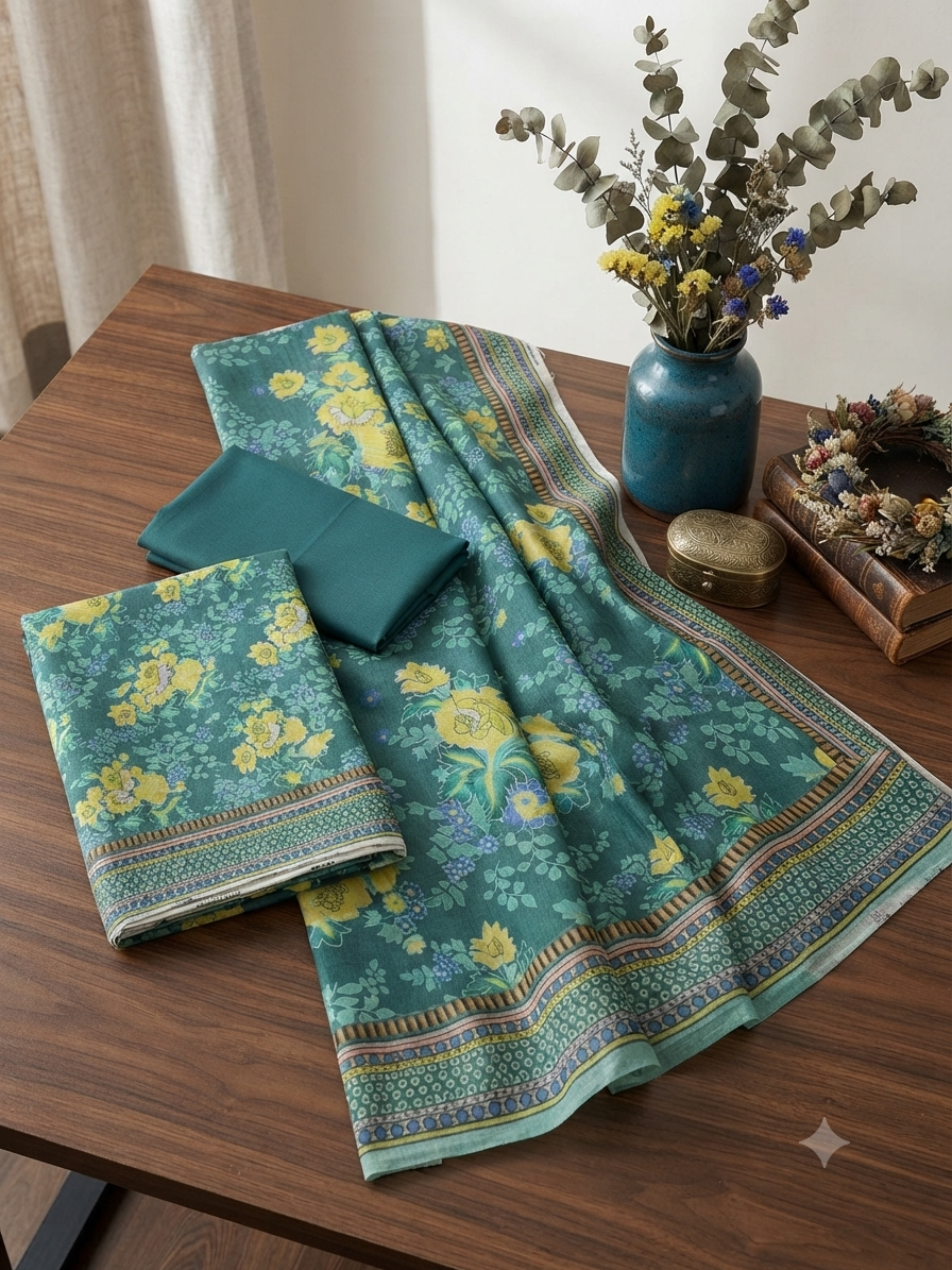 Printed khadar 3pc