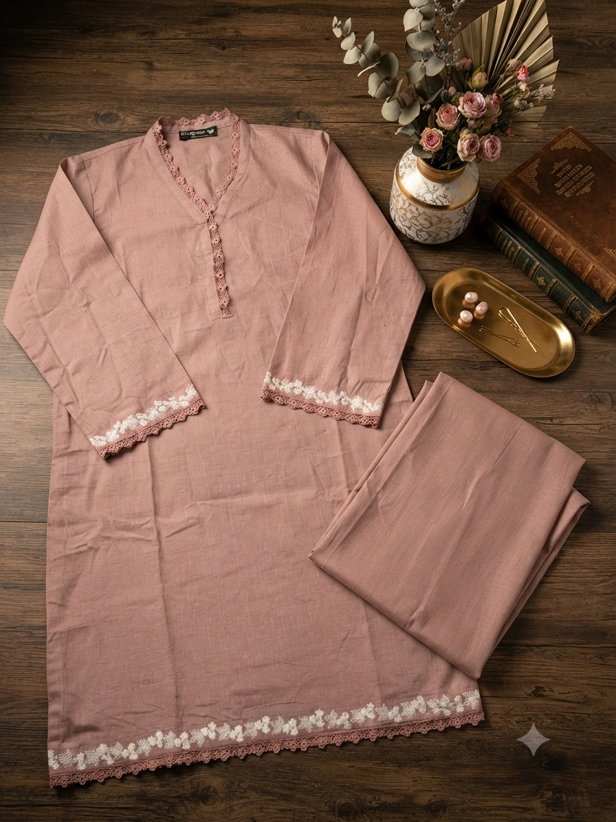 Sale beyond east embroided stich 2pc (Small)