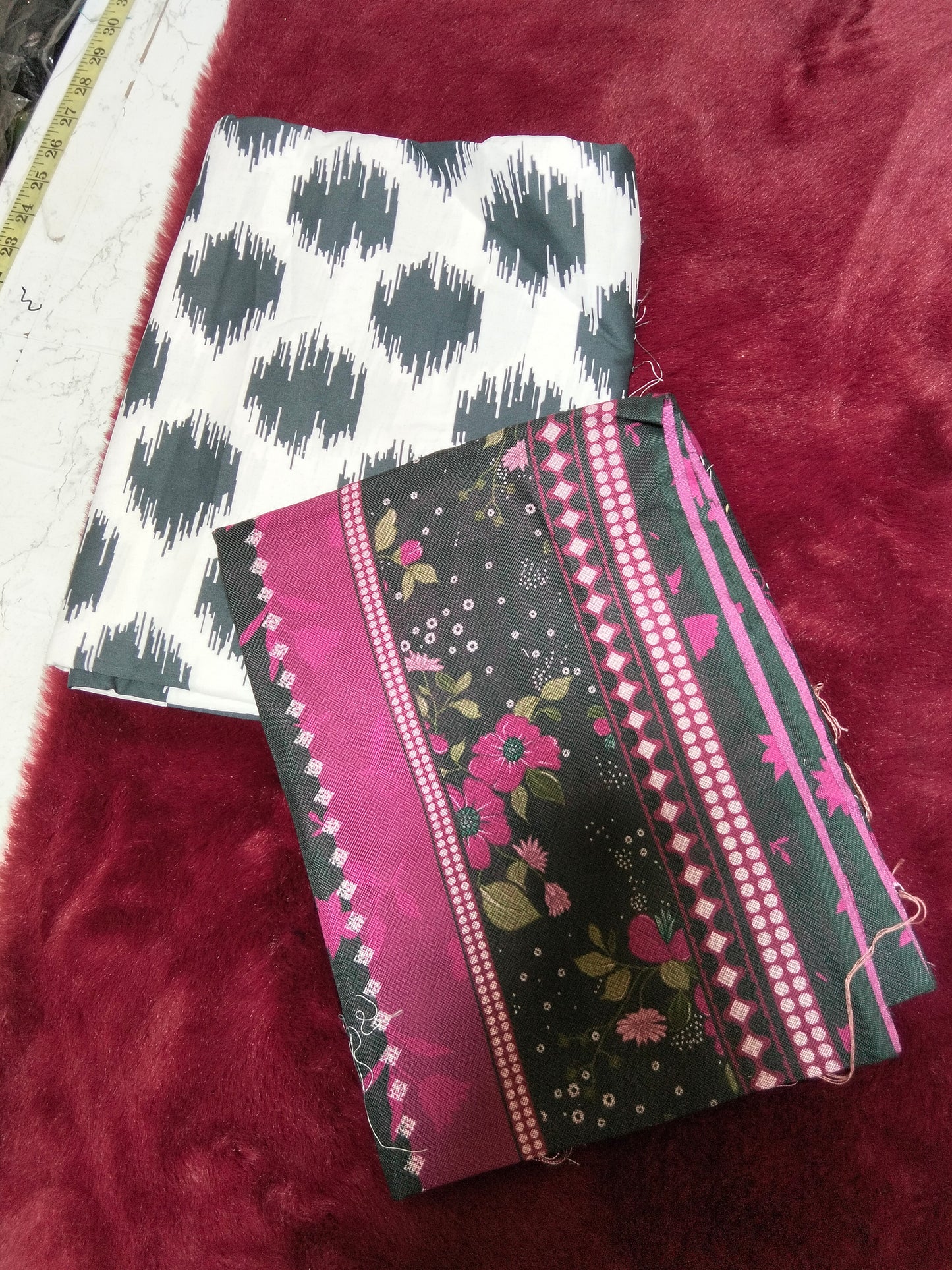 Sale Jazmine printed Linen 3pc with printed shwal