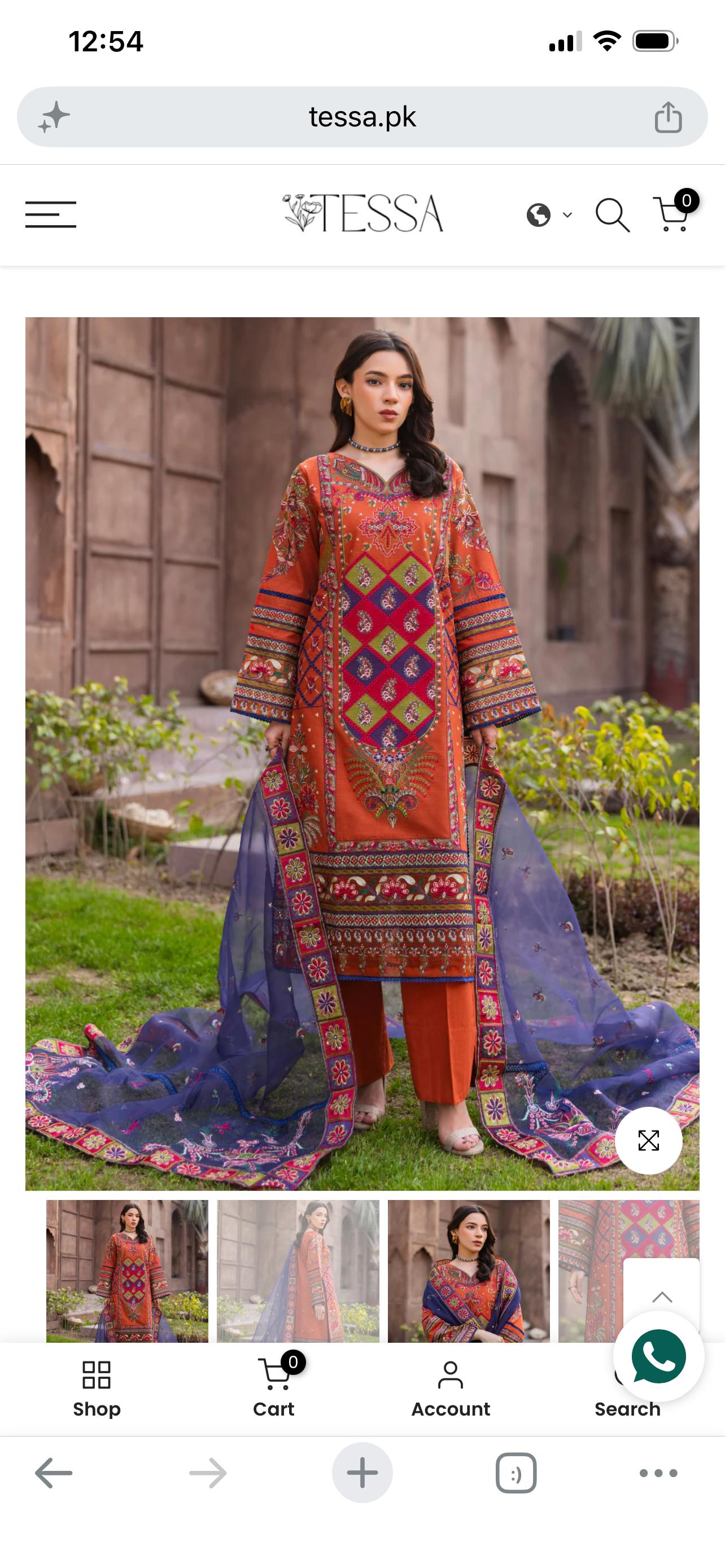 Tessa luxury formal stitched 3 pc